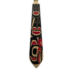 CECILIA ADAMS EAGLE-SALMON YELLOW CEDAR PADDLE 5 FEET -  - PADDLES - House of Himwitsa Art Gallery