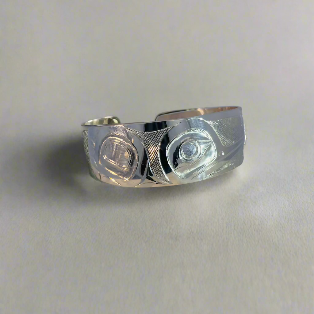 Jim McGuire Silver Bracelet 3/4" Hummingbird -  - Silver Pendant - House of Himwitsa Art Gallery