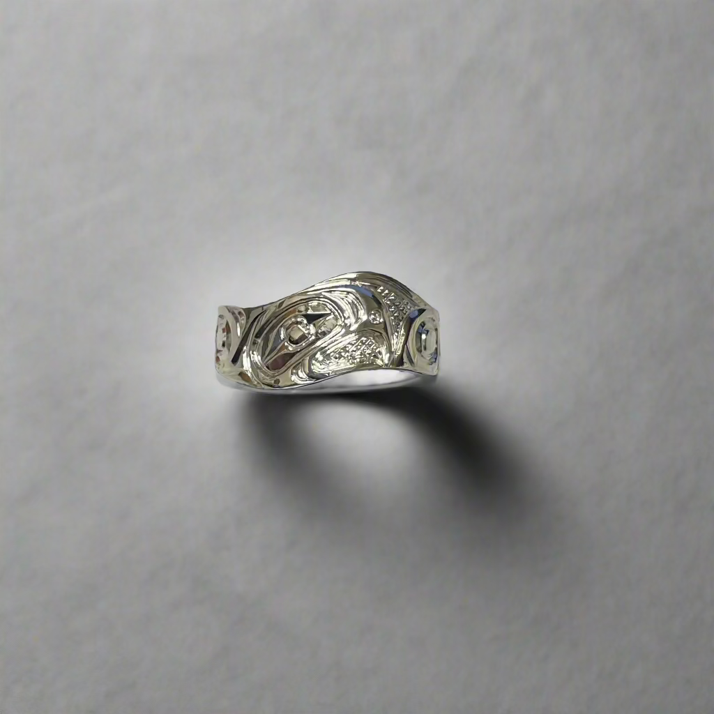 Ron Jackson Silver 5/16 Wave Rings -  - Silver Ring - House of Himwitsa Art Gallery