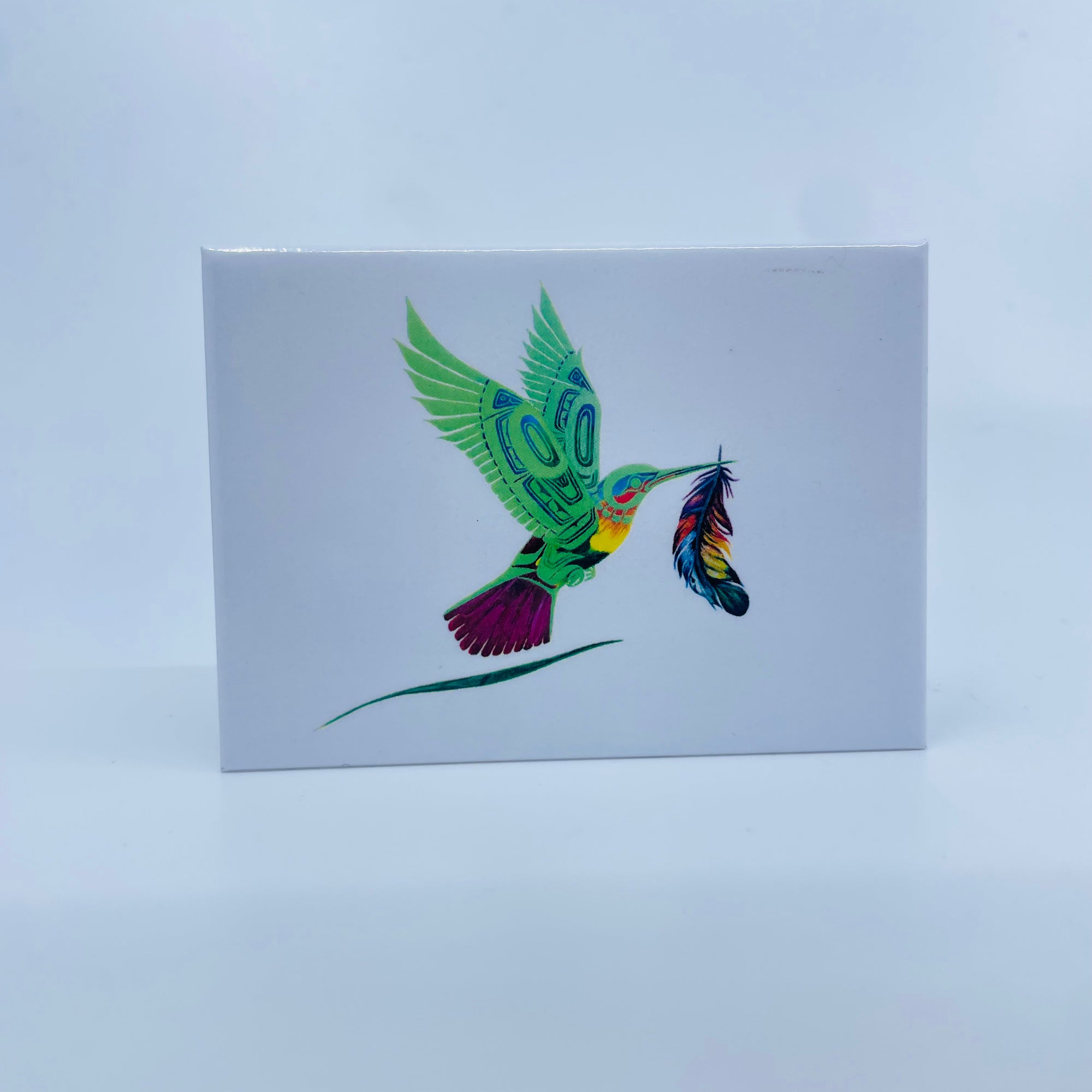 Magnet Richard Shorty Green Hummingbird - Canadian Art Prints Inc. - Magnet - House of Himwitsa Art Gallery