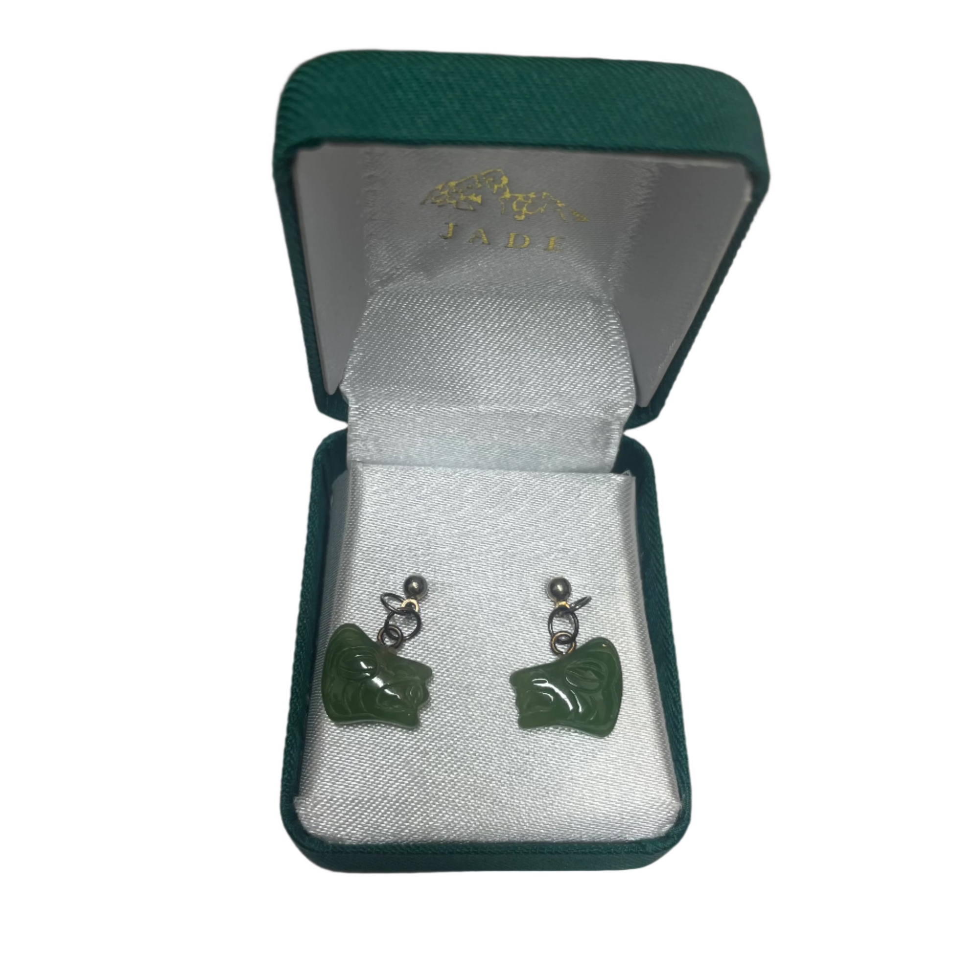 1/2" Jade Earring bear Head -  - Jade - House of Himwitsa Art Gallery