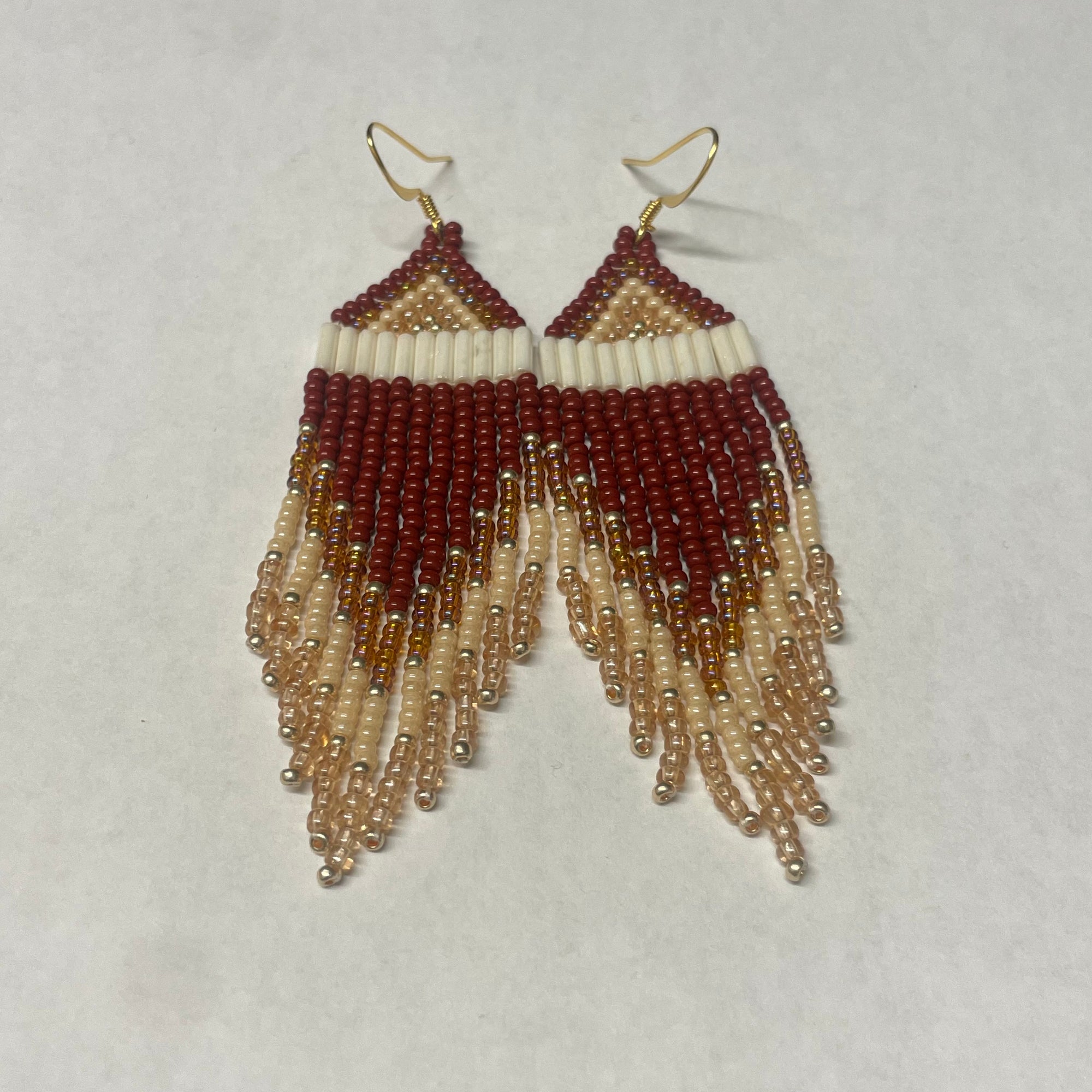 Beaded Earrings Fall Colours -  - Beaded Earrings - House of Himwitsa Art Gallery