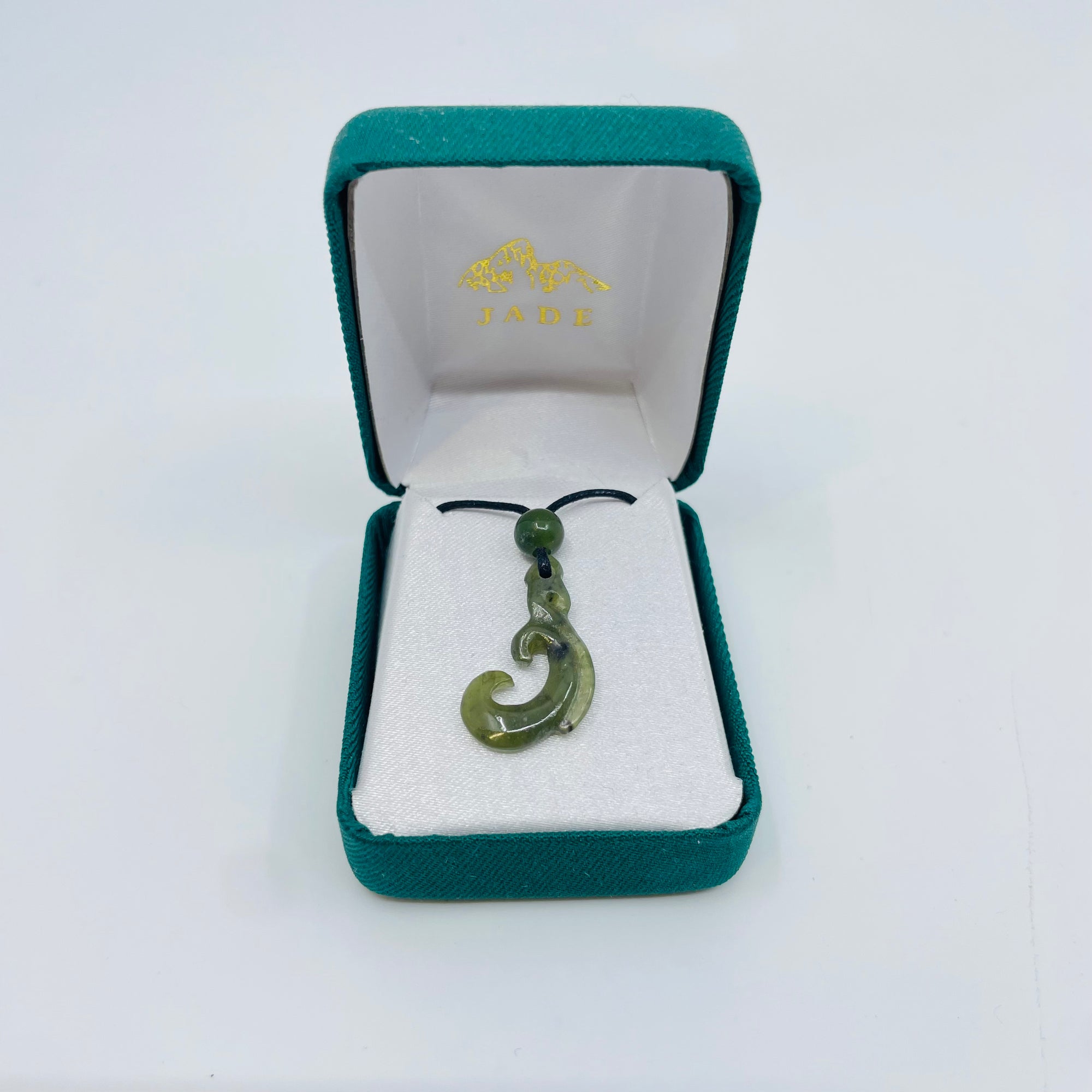 1" Jade New Design Fish Hook Pendant