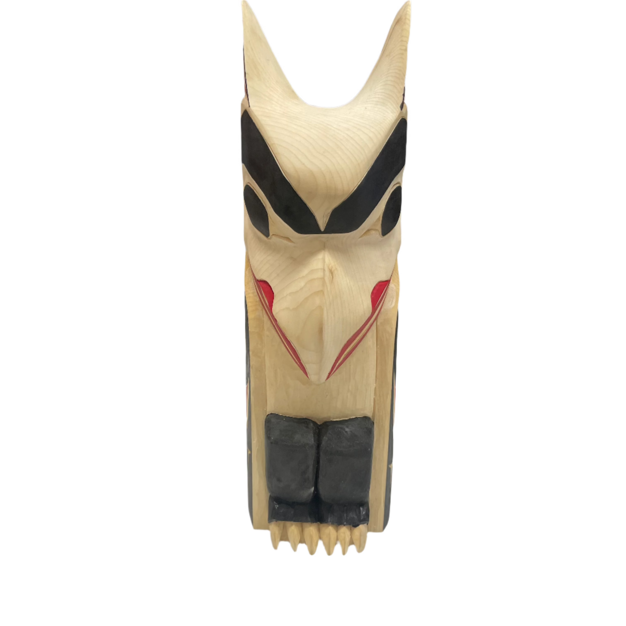 Randy Adams 12" Totem Raven -  - Totems - House of Himwitsa Art Gallery