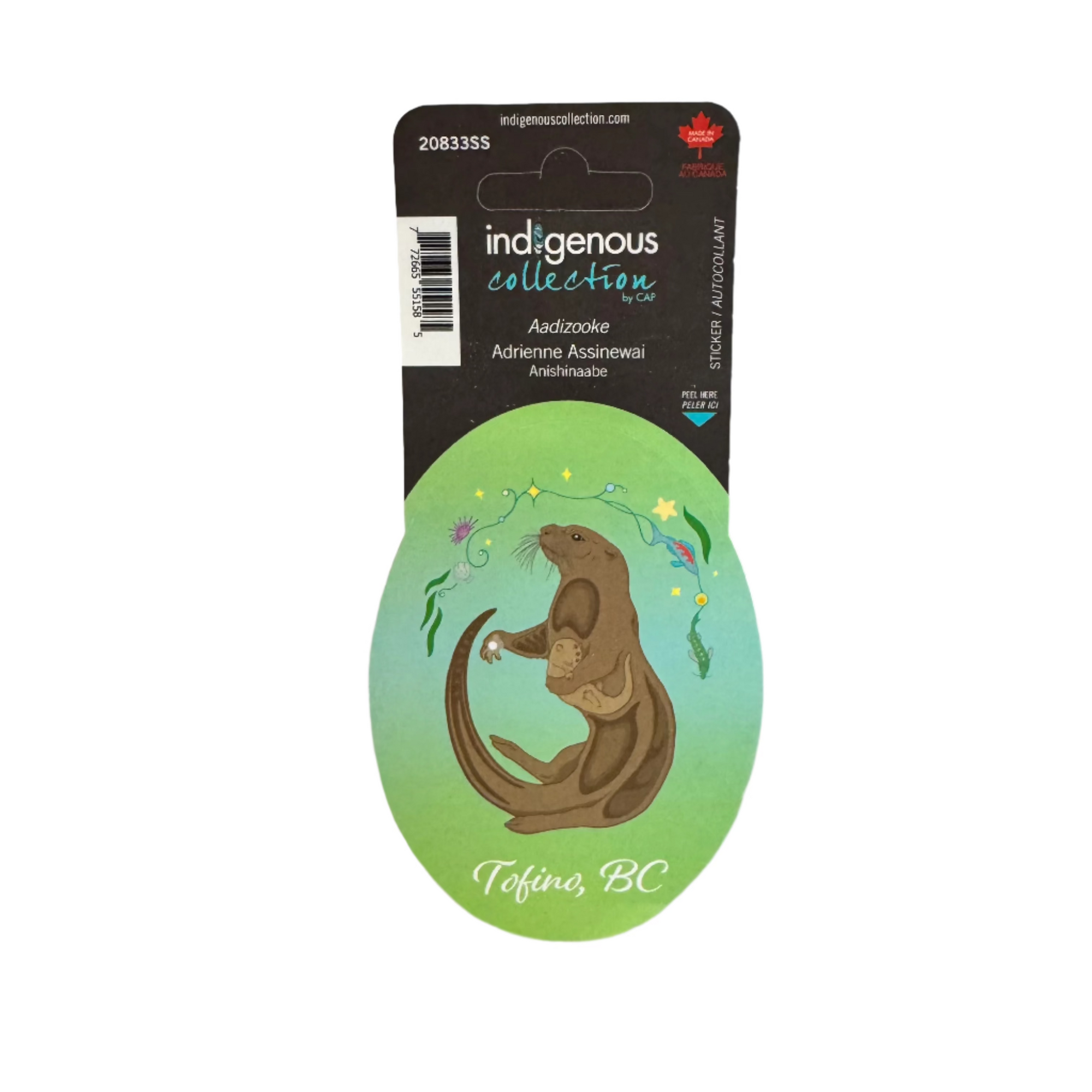 Sticker TOFINO Adrienne Assinewai Aadizooke -  - Oval Stickers - House of Himwitsa Art Gallery