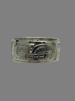 Gilbert Pat 3/8 Silver Rings - Pat Gilbert - Silver Ring - House of Himwitsa Art Gallery