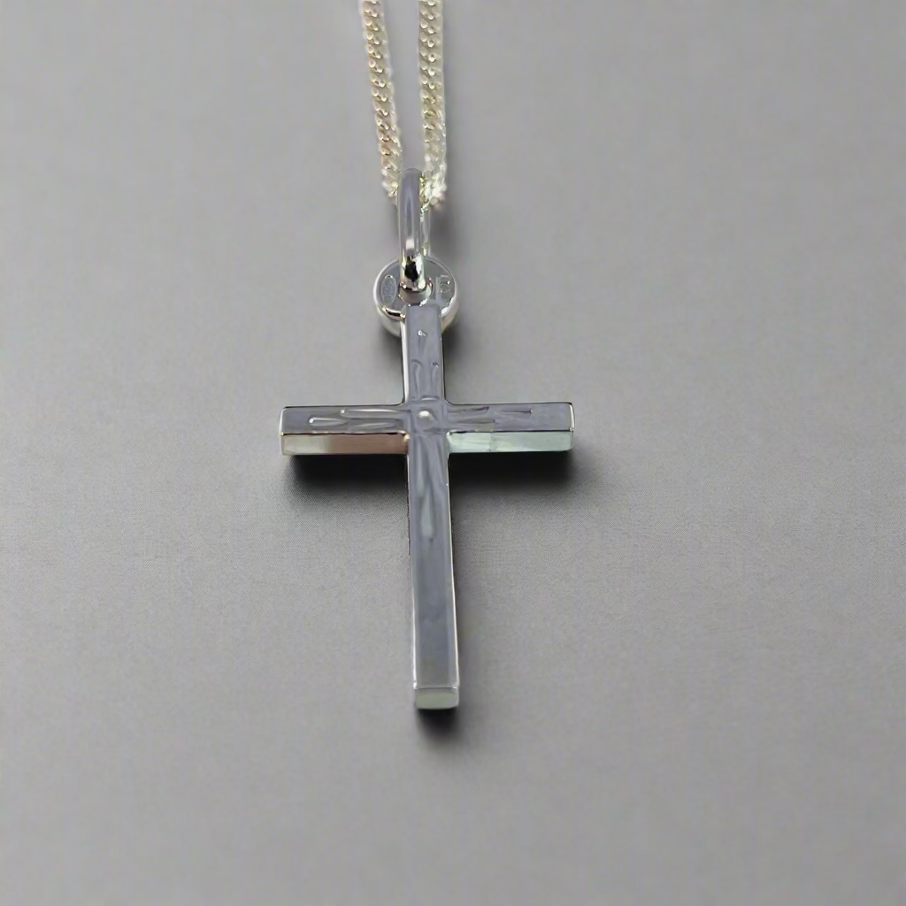 Sterling Silver Medium Square Tube Cross -  -  - House of Himwitsa Art Gallery