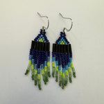 Beaded Earrings Northern Lights Dancing -  - Beaded Earrings - House of Himwitsa Art Gallery
