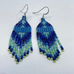 Beaded Earring Blue Mountain Magic -  - Beaded Earrings - House of Himwitsa Art Gallery