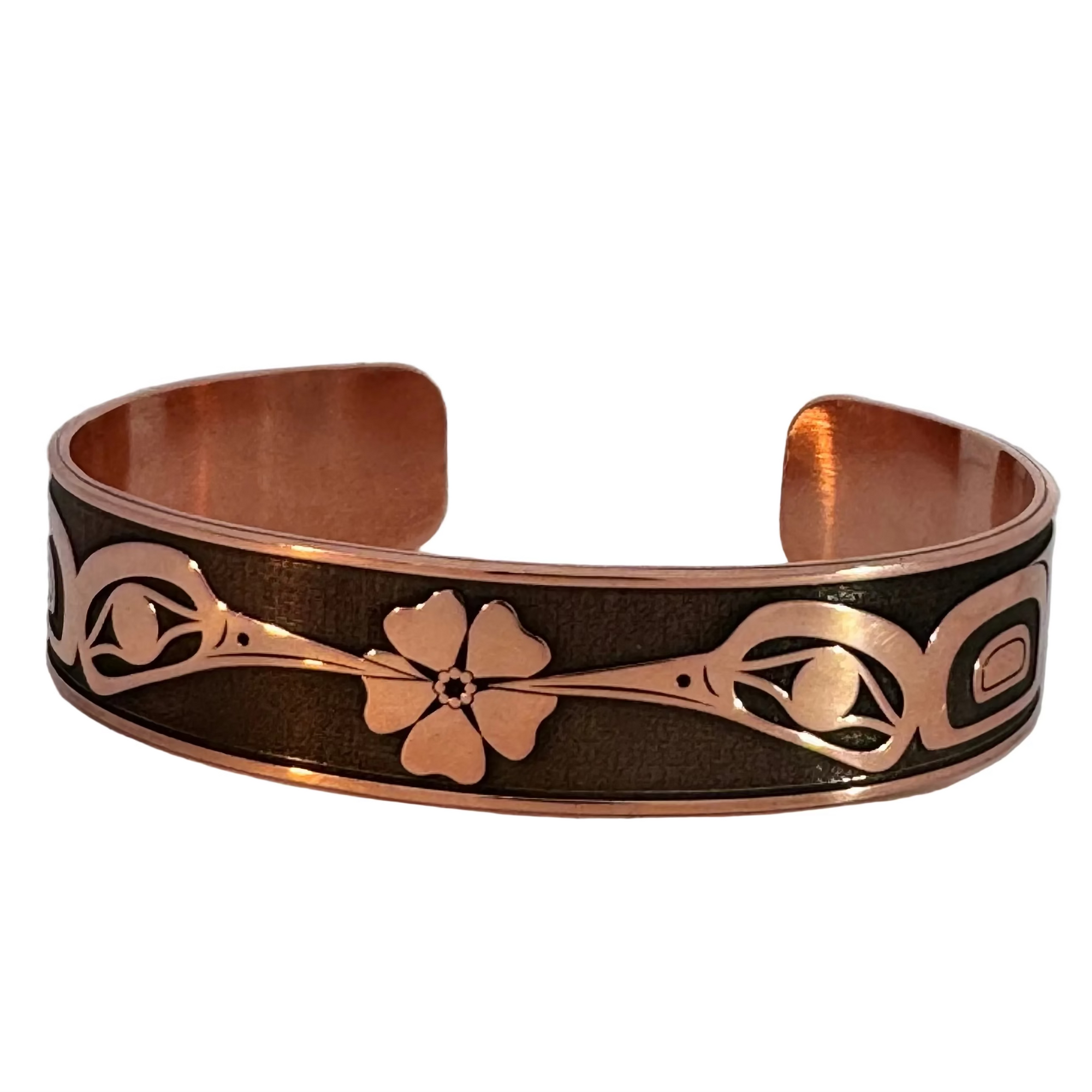 Grant Pauls Copper 1/2" Bracelet Hummingbird