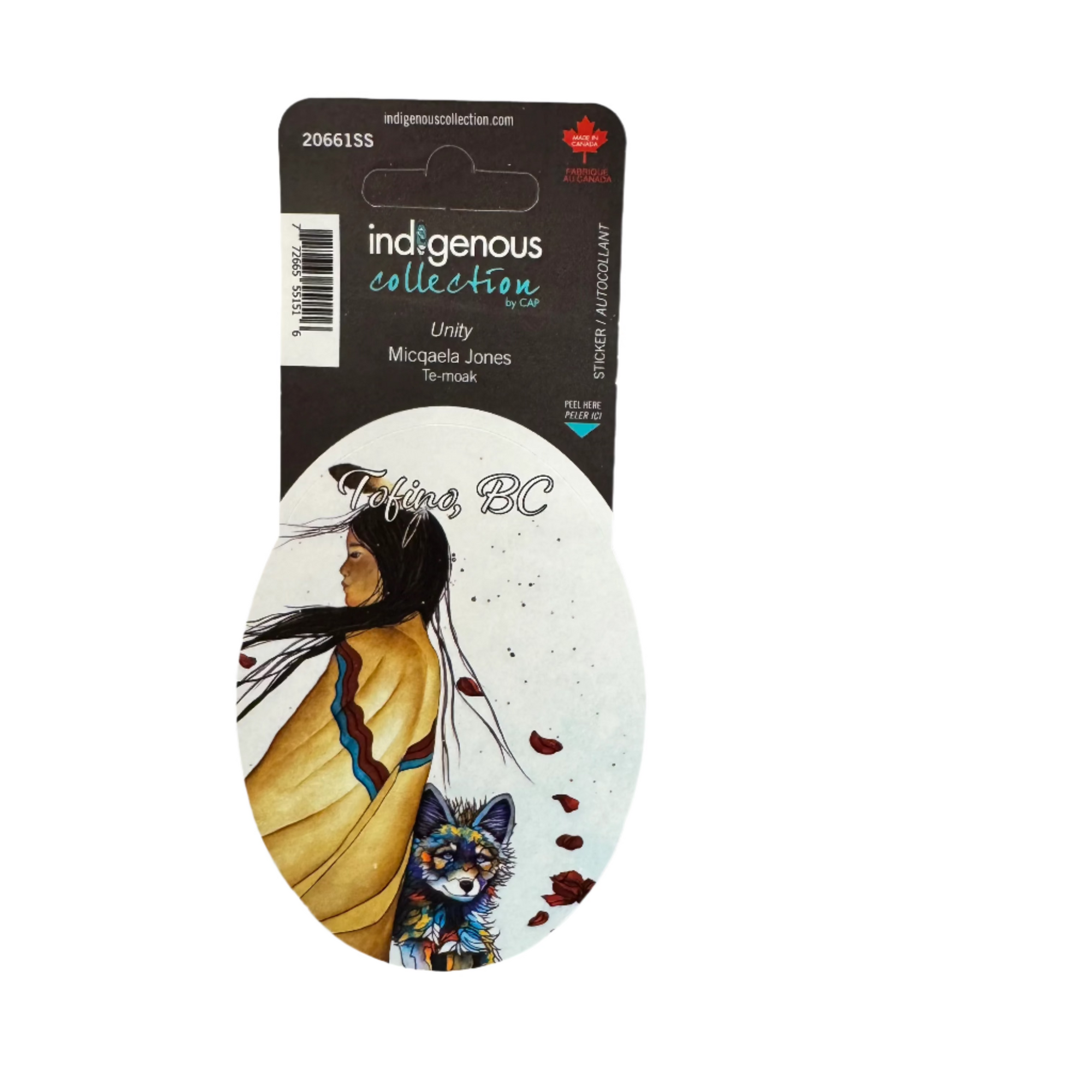 Sticker TOFINO Micqaela Jones Unity -  - Oval Stickers - House of Himwitsa Art Gallery