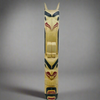 Randy Adams 24" Totem Eagle & Beaver -  - Totems - House of Himwitsa Art Gallery