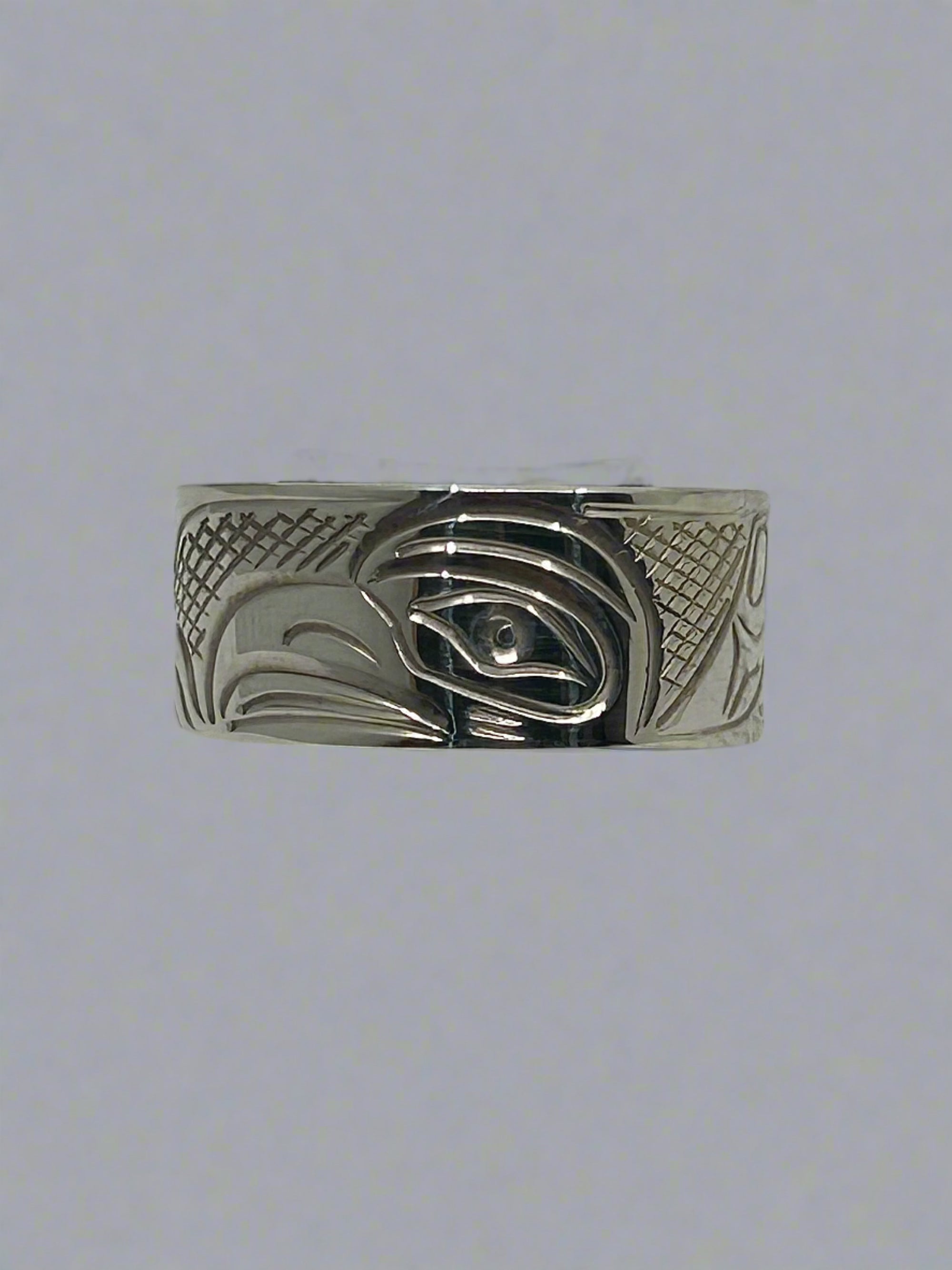 John Lancaster 5/16 Silver Ring Eagle -  - Silver Ring - House of Himwitsa Art Gallery