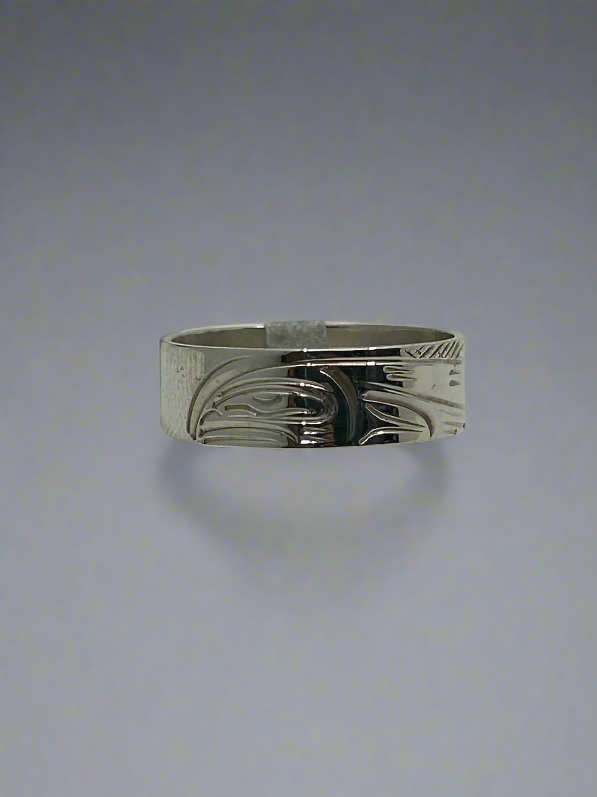 John Lancaster 1/4” Silver Ring Salmon -  - Silver Ring - House of Himwitsa Art Gallery