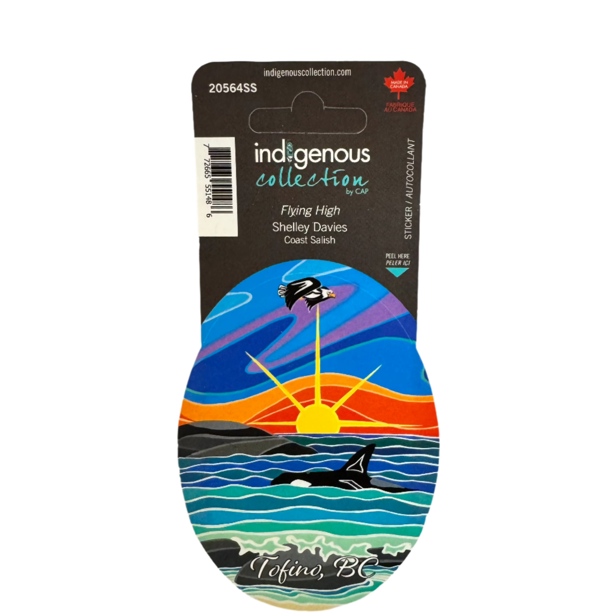 Sticker TOFINO Shelley Davies Flying High -  - Oval Stickers - House of Himwitsa Art Gallery