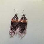 Beaded Earrings Mauve Magic -  - Beaded Earrings - House of Himwitsa Art Gallery