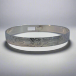 Gilbert Pat 5/16 Silver Bangle 2 Hummingbirds and sun -  - carved jewelry - House of Himwitsa Art Gallery