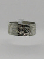 Don Lancaster 3/8" Silver Ring Raven -  - Silver Ring - House of Himwitsa Art Gallery