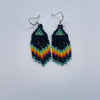 Beaded Earrings Turquoise Rainbow -  - Beaded Earrings - House of Himwitsa Art Gallery