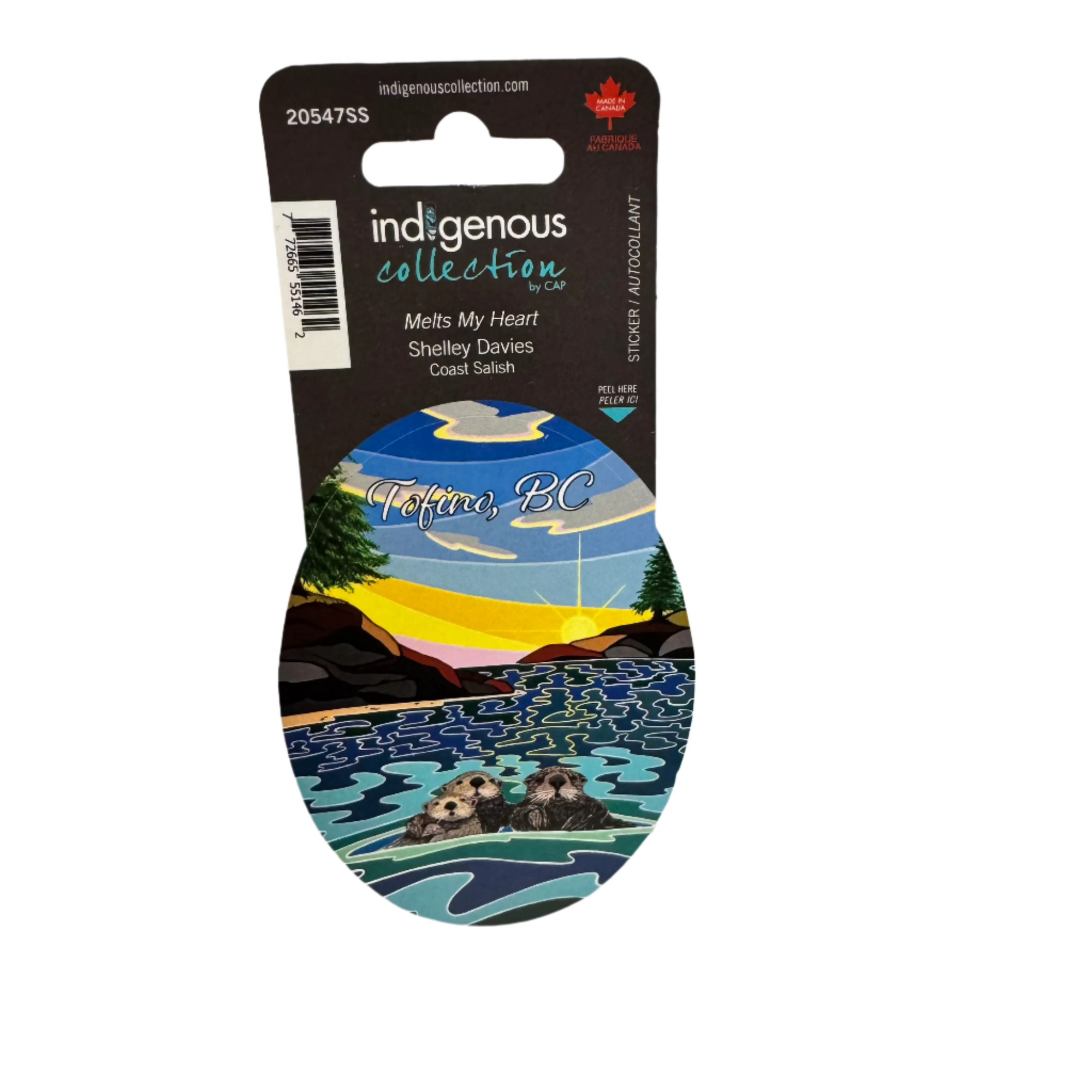 Sticker TOFINO Shelley Davies Melt my Heart -  - Oval Stickers - House of Himwitsa Art Gallery
