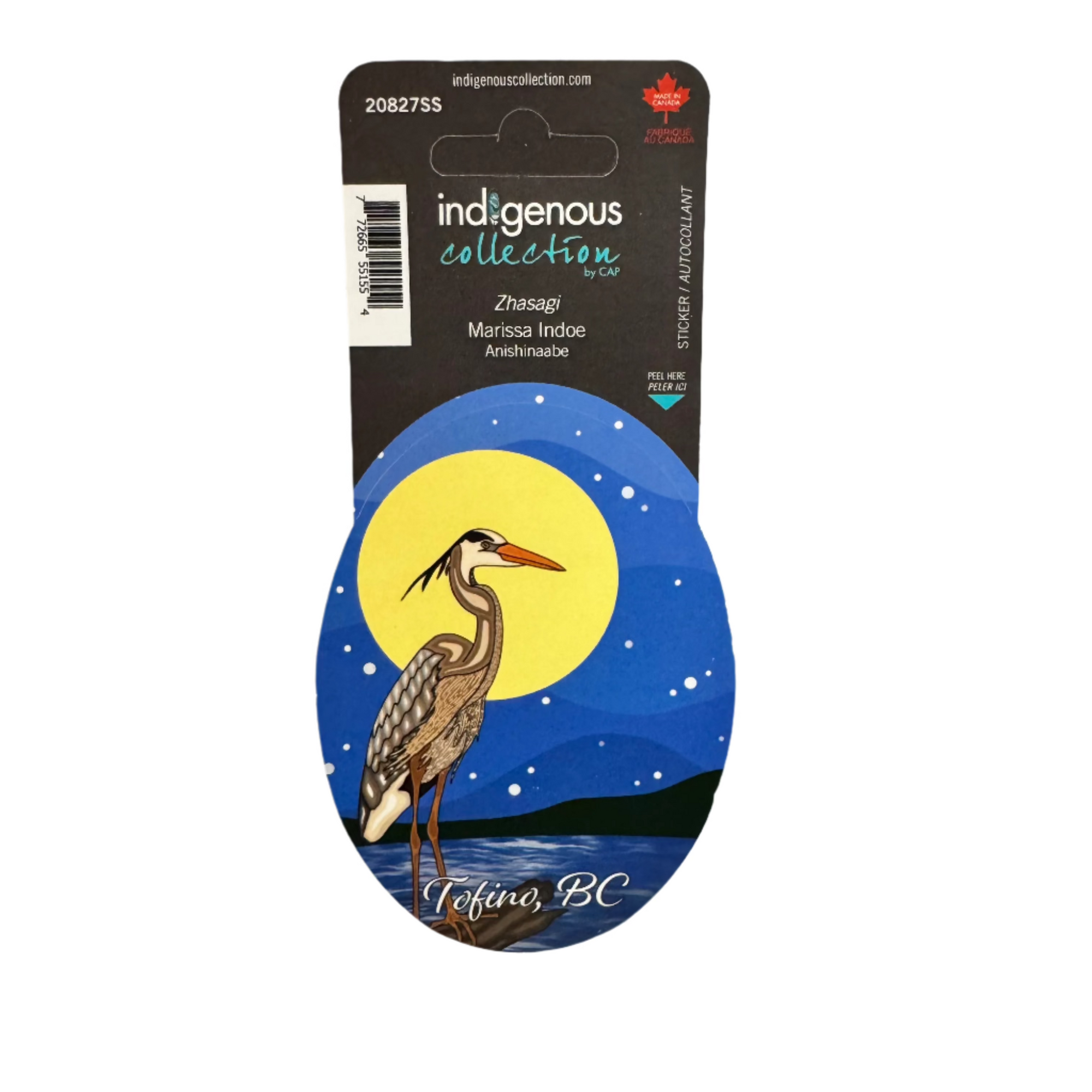 Sticker TOFINO Marissa Indoe Zhasagi -  - Oval Stickers - House of Himwitsa Art Gallery