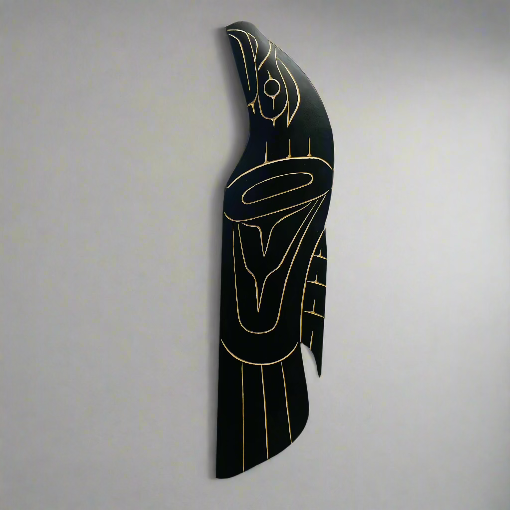 David Louis Panel Raven -  - Panel - House of Himwitsa Art Gallery
