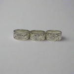 Ron Jackson Eagle 3/8" Silver Tapered Band Rings Size 7 -  - Jewellery - House of Himwitsa Art Gallery