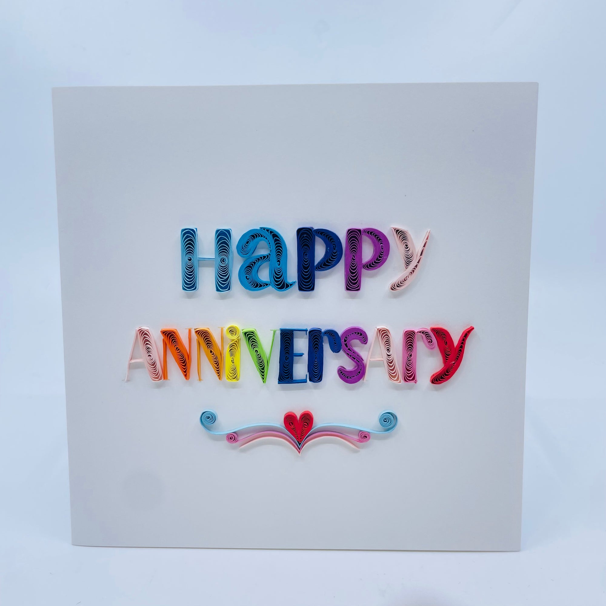 Quilling Art Card Happy Anniversary - Kalyn Imports Limited - quilling art card - House of Himwitsa Art Gallery