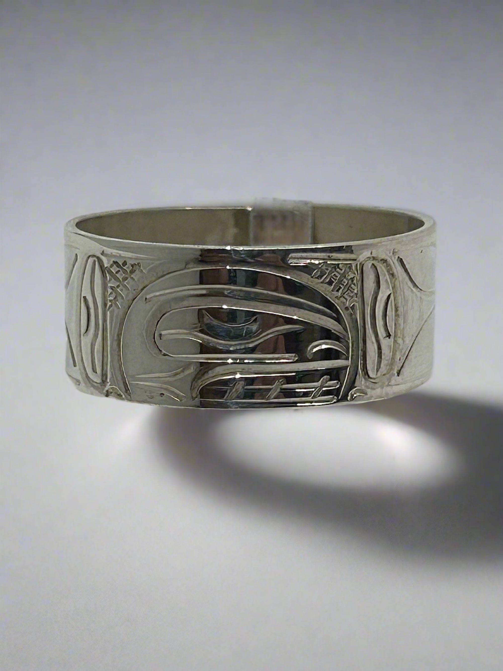 John Lancaster 3/8 Silver Ring Killer Whale -  - Silver Ring - House of Himwitsa Art Gallery