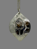 Gilbert Pat Silver Pendant Rectangle Medium -  - Silver Pendant - House of Himwitsa Art Gallery