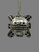 Gilbert Pat Silver Pendant Rectangle Medium -  - Silver Pendant - House of Himwitsa Art Gallery