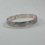 Gilbert Pat 3/8 Silver Bangle 2  Eagles with Sun -  - carved jewelry - House of Himwitsa Art Gallery