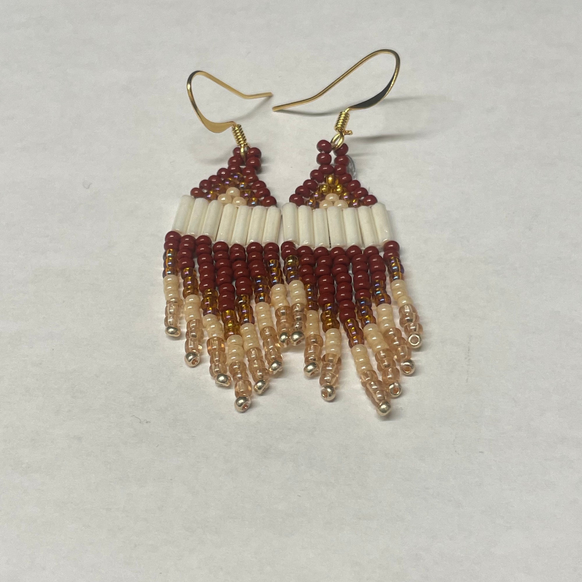 Beaded Earrings Fall Colours -  - Beaded Earrings - House of Himwitsa Art Gallery