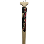 CECILIA ADAMS SALMON YELLOW CEDAR PADDLE 5 FEET -  - PADDLES - House of Himwitsa Art Gallery
