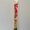 Cecilia Adams Paddle Yellow Cedar Salmon 5ft -  - Padle - House of Himwitsa Art Gallery