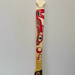 Cecilia Adams Paddle Yellow Cedar Salmon 5ft -  - Padle - House of Himwitsa Art Gallery