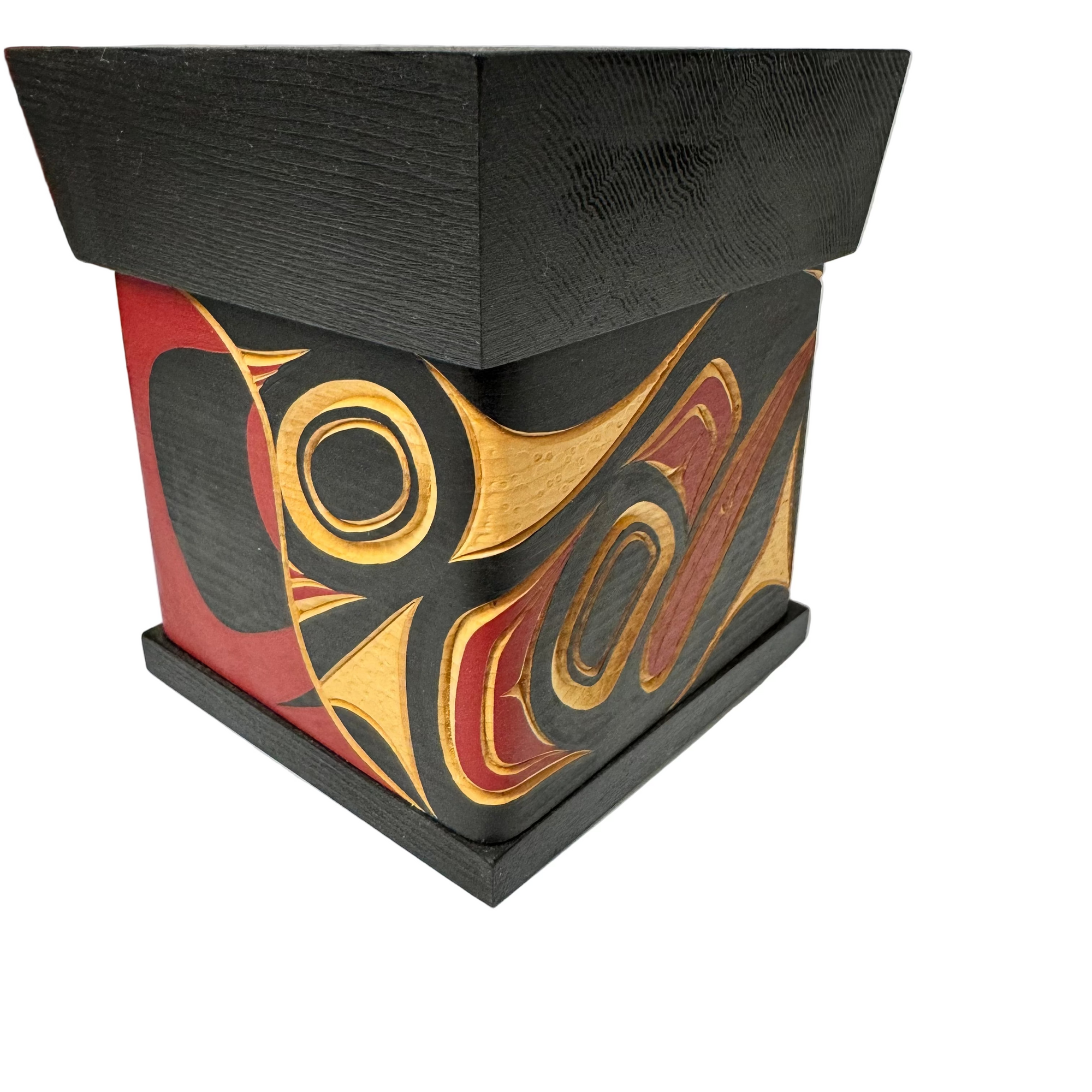 James Michels Red Cedar Bentwood Wood Box Raven