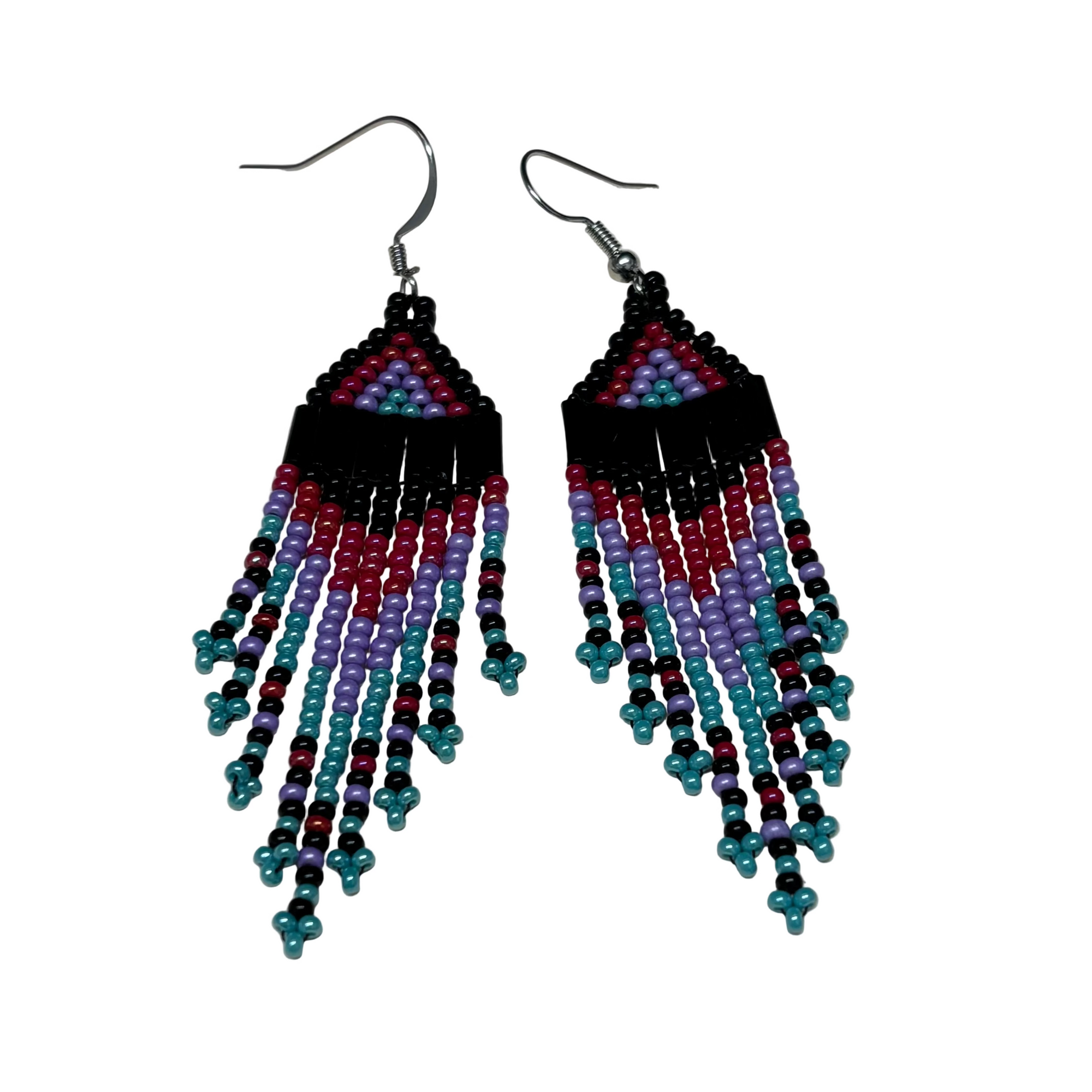 Beaded Earrings Aurora Borealis