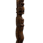 Eric Baker Talking Stick Eagle, Human, Wolf, and Bear -  - talking stick - House of Himwitsa Art Gallery