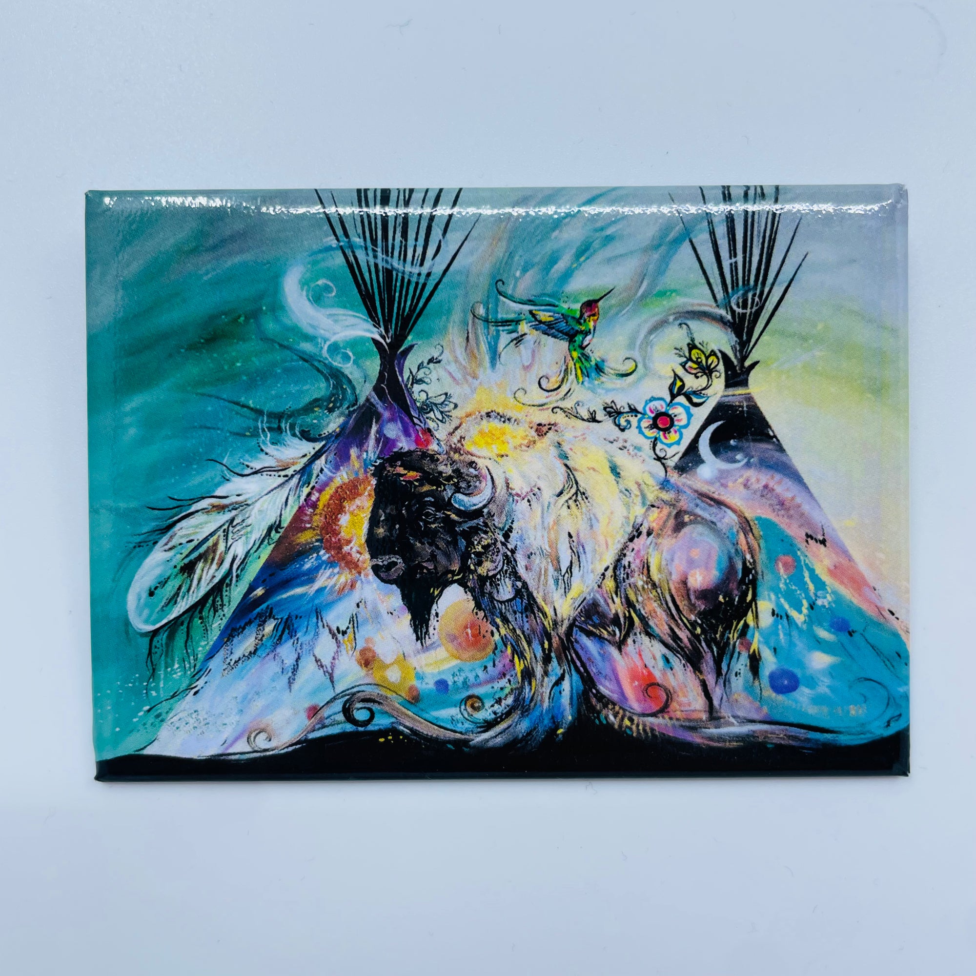 Magnet Carla Joseph Mighty Buffalo - Canadian Art Prints Inc. - Magnet - House of Himwitsa Art Gallery