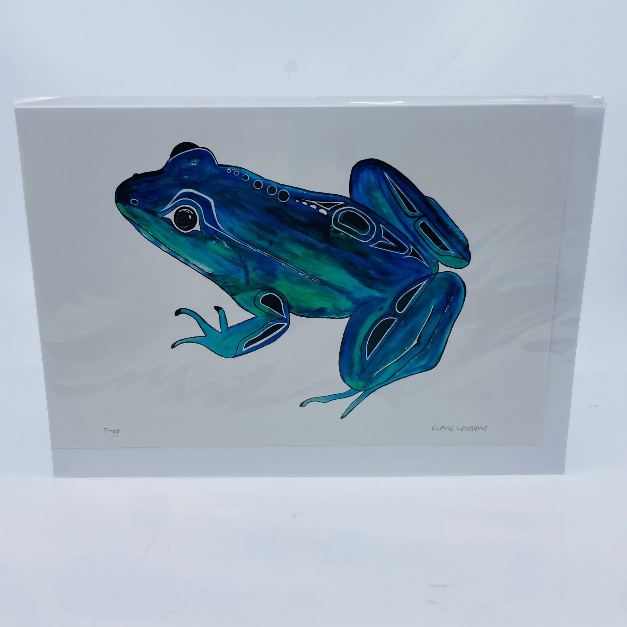 Art Card Diane Levesque Frog - Canadian Art Prints Inc. -  - House of Himwitsa Art Gallery