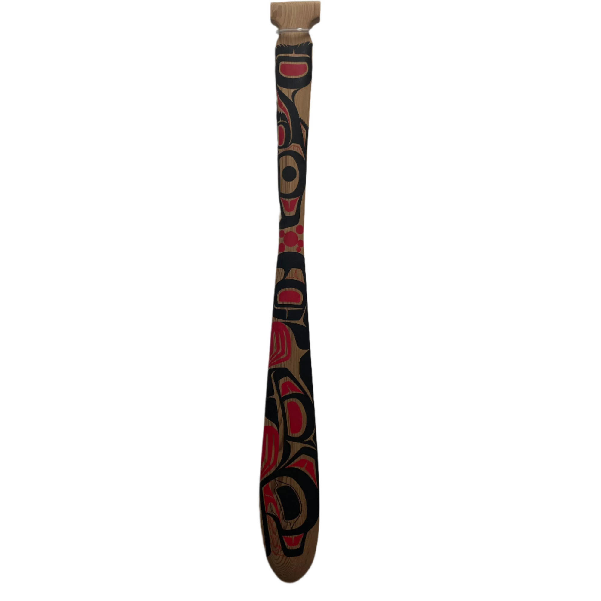 Cecilia Adams Paddle 3'2" Red Cedar Bear With Salmon