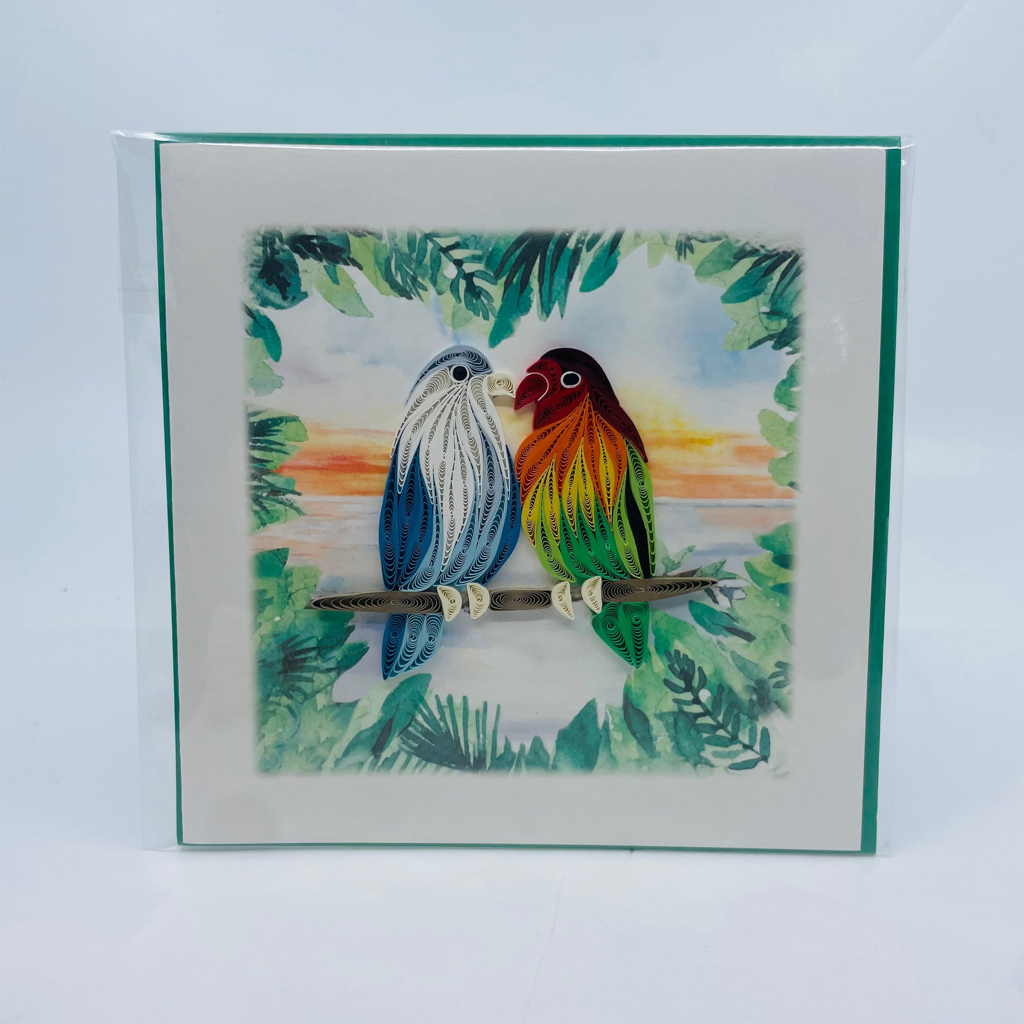 Quilling Card Pair Of Lovebirds - Kalyn Imports Limited -  - House of Himwitsa Art Gallery