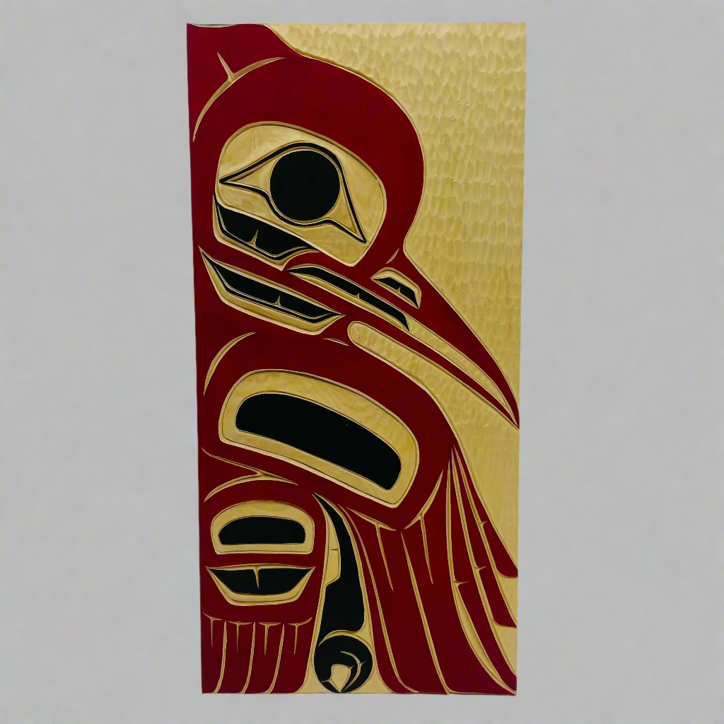 Randy Adams Hummingbird Yellow Cedar Panel -  - Panel - House of Himwitsa Art Gallery