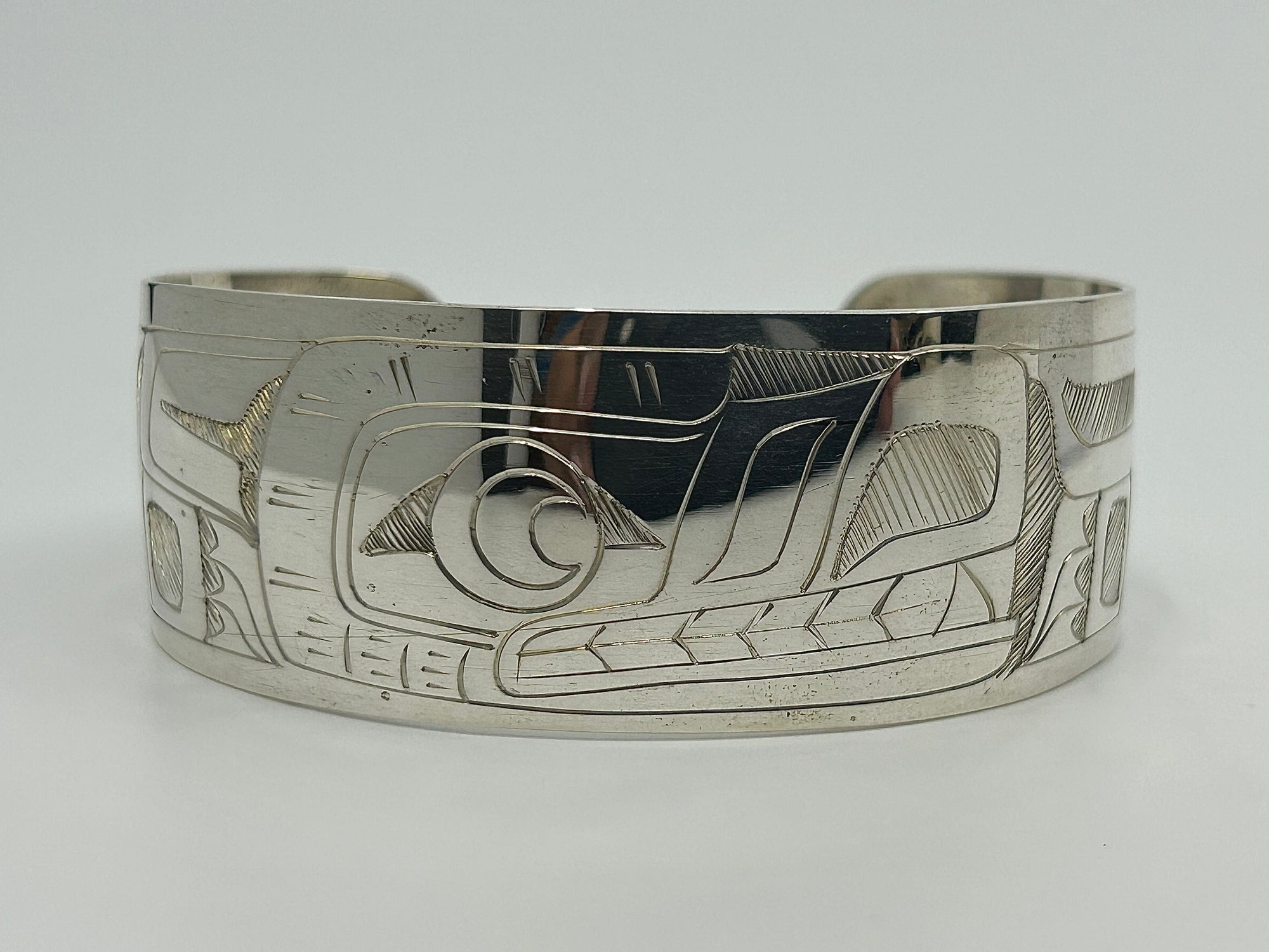 Gilbert Pat 1" Silver Bracelet -  - Silver Bracelet - House of Himwitsa Art Gallery