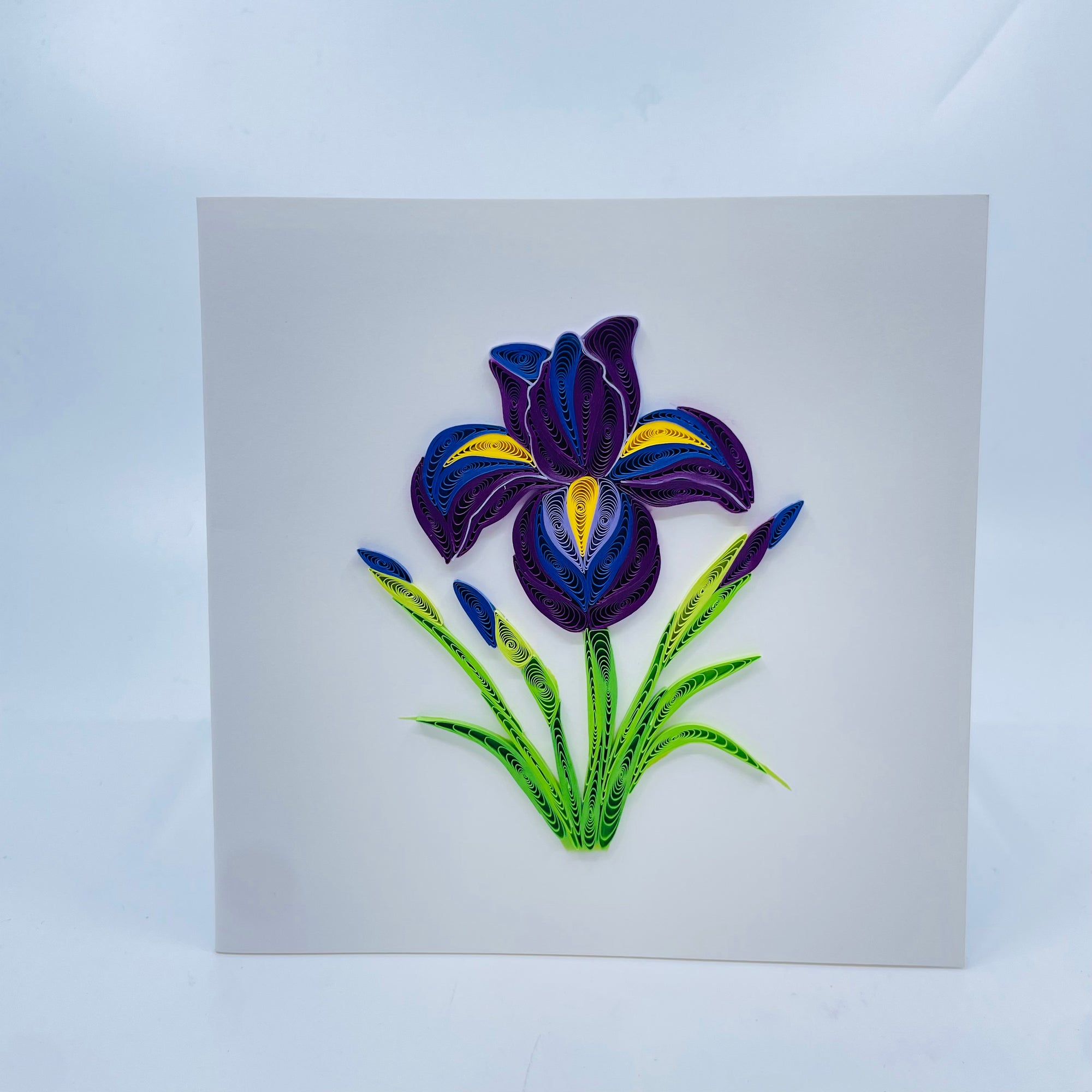 Quilling Art Card Iris Flower - Kalyn Imports Limited - quilling art card - House of Himwitsa Art Gallery