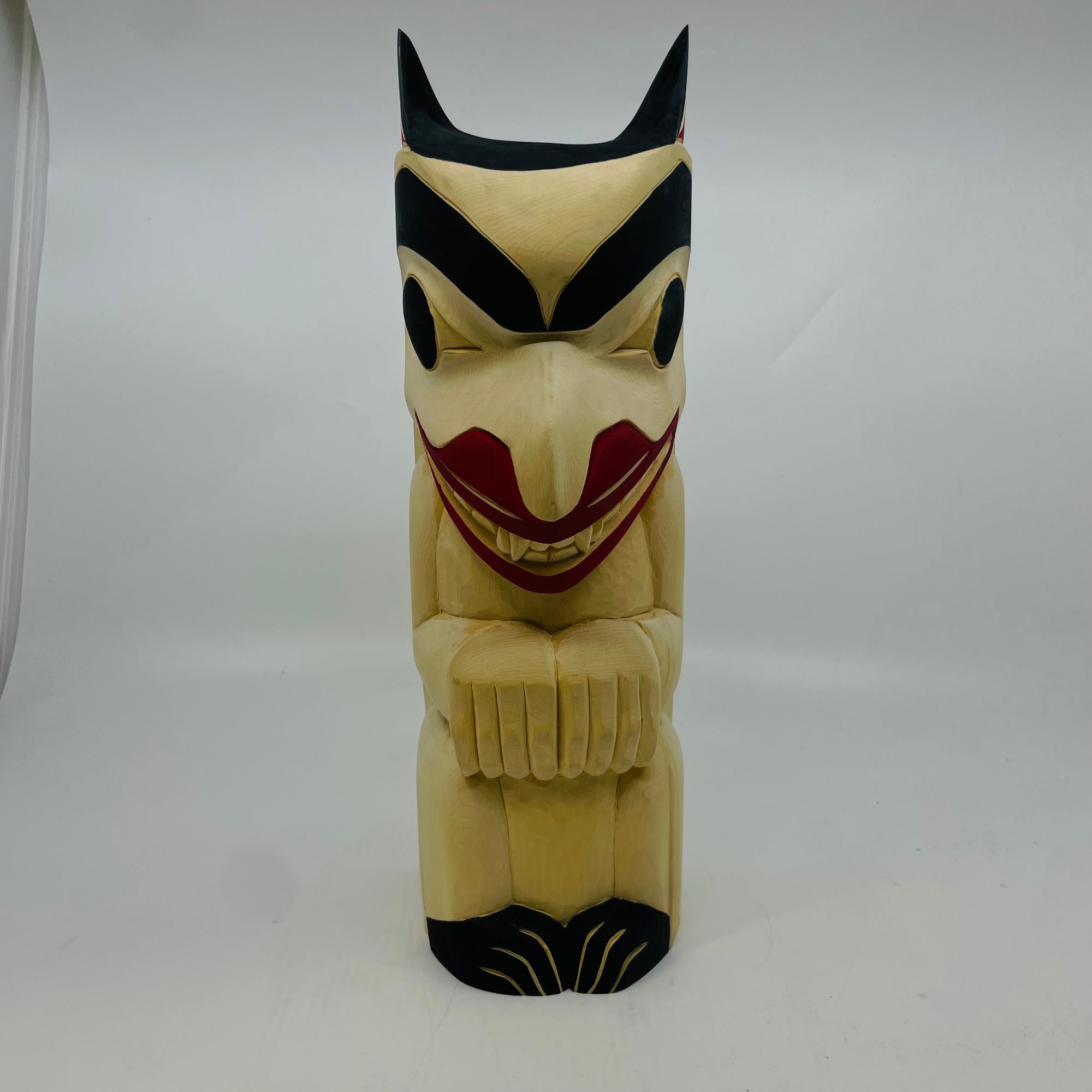 Randy Adams Totem Pole 12'' Wolf