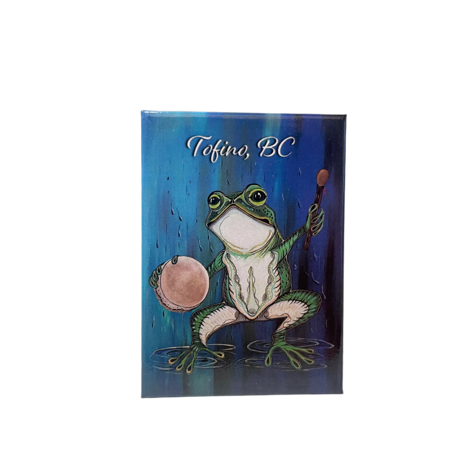 Magnet Jessica Somers  Tofino Singing For The Rain -  - Magnet - House of Himwitsa Art Gallery