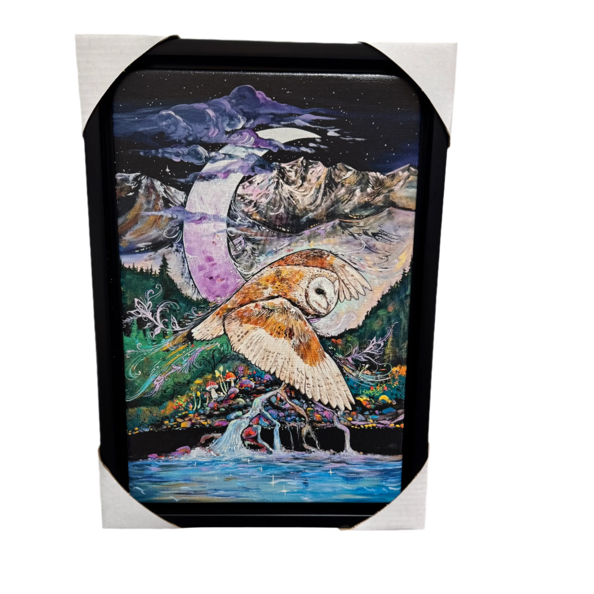 Canvas Carla Joseph Owl Mountain 12 x 18 -  - Canvas - House of Himwitsa Art Gallery