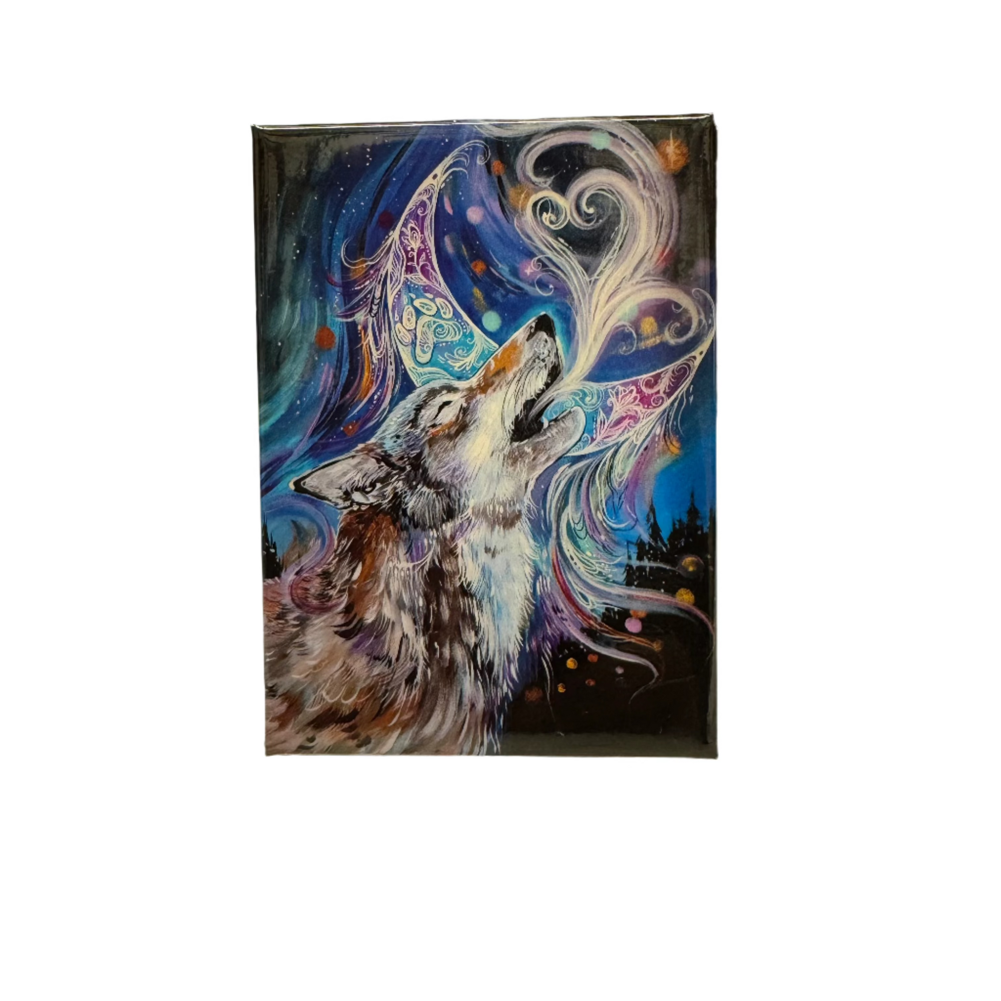 Magnet Carla Joseph Wolf Moon -  - Magnet - House of Himwitsa Art Gallery